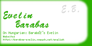 evelin barabas business card